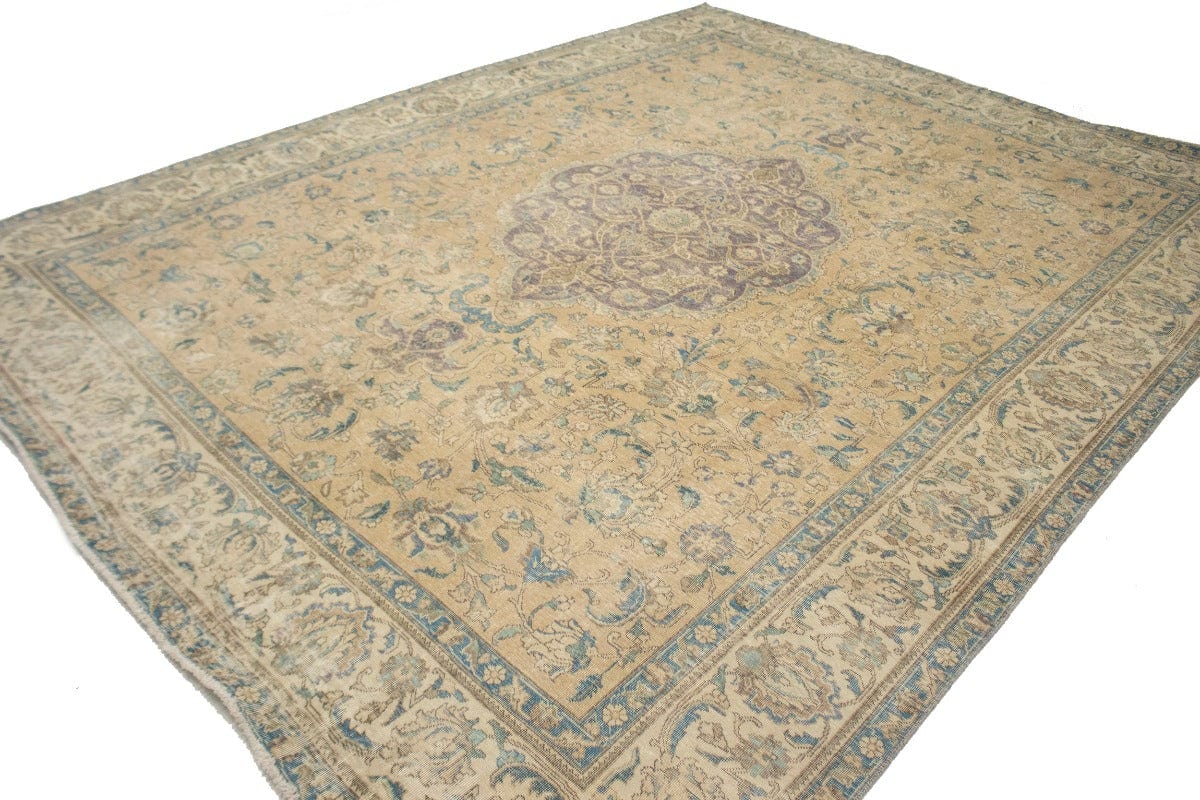 Distressed Antique Traditional 10X13 Tabriz Persian Rug