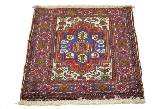 Vintage Multicolored 2X2'4 Bidjar Persian Rug