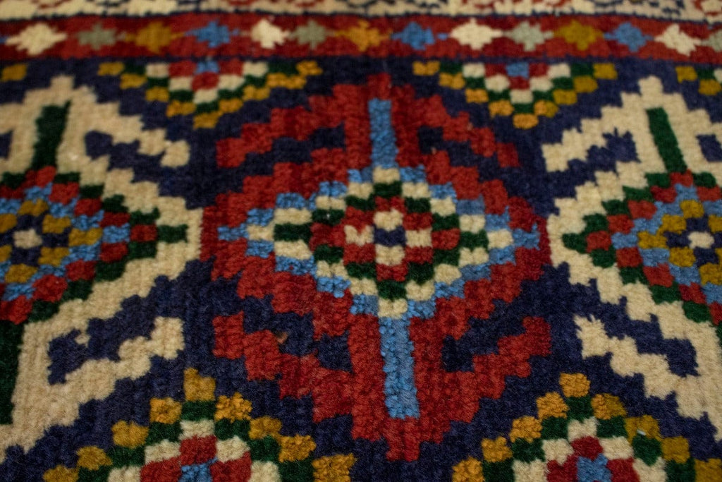 Vintage Tribal Geometric 2X3 Turkoman Persian Rug