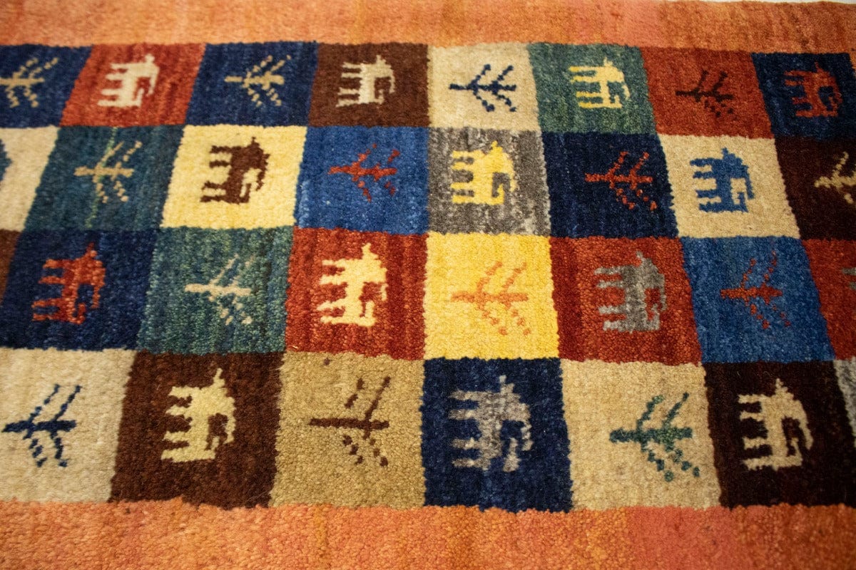 Multicolored Checkered Tribal 2X3 Gabbeh Persian Rug