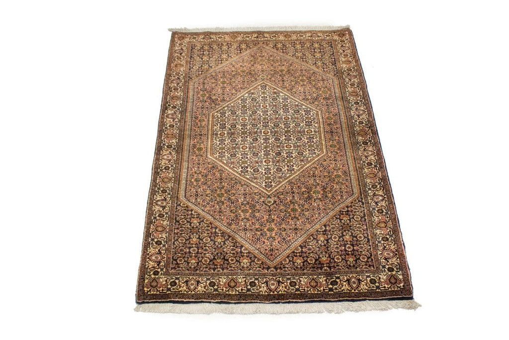 Vintage Rusty Peach Floral 4X6 Bidjar Persian Oriental Rug