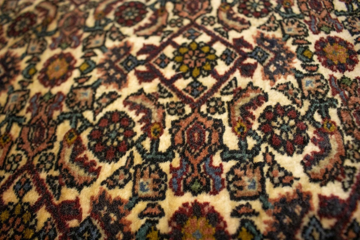 Vintage Rusty Peach Floral 4X6 Bidjar Persian Oriental Rug