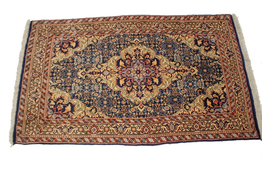 Vintage Purple-navy Floral 3X5 Bidjar Persian Rug