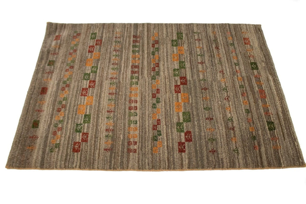 Vintage Tribal Brown 3'3X4'9 Gabbeh Persian Rug