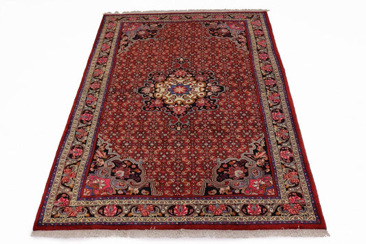 Vintage Red Tribal 6'7X10'5 Zanjan Persian Rug