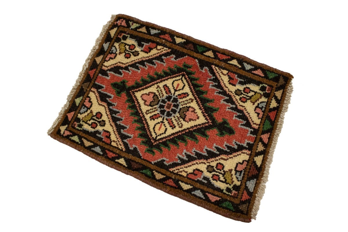 Semi Antique Floral Tribal 1'4X1'9 Hamedan Persian Rug
