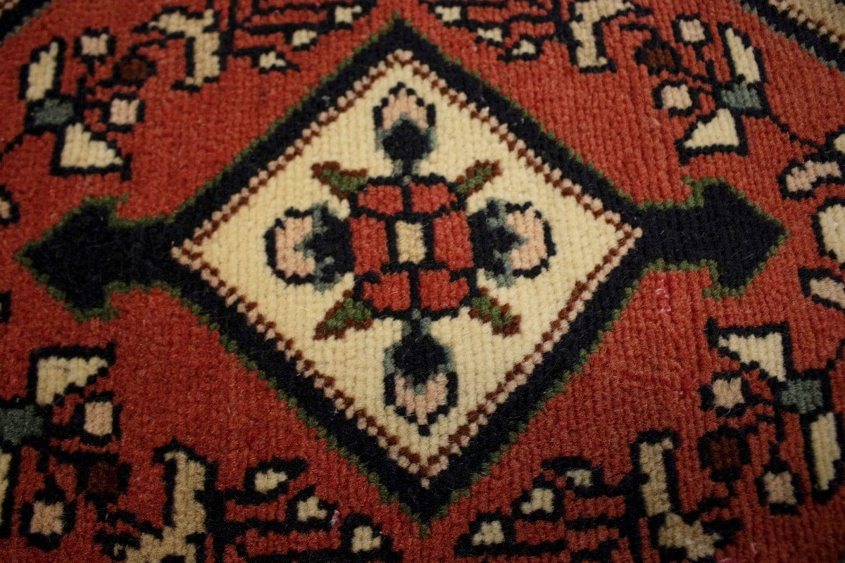 Semi Antique Floral Tribal 1'3X1'8 Hamedan Persian Rug