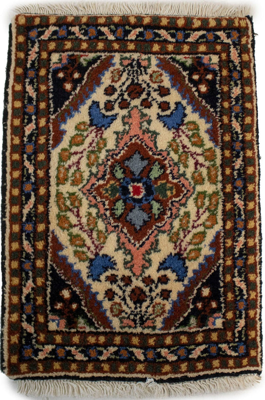 Vintage Tribal Floral 1'3X2 Hamedan Persian Rug