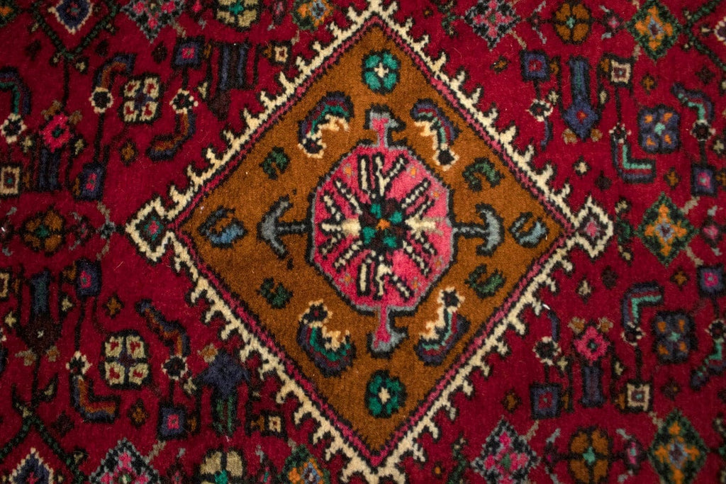Vintage Tribal Red 3X5 Hamedan Persian Rug
