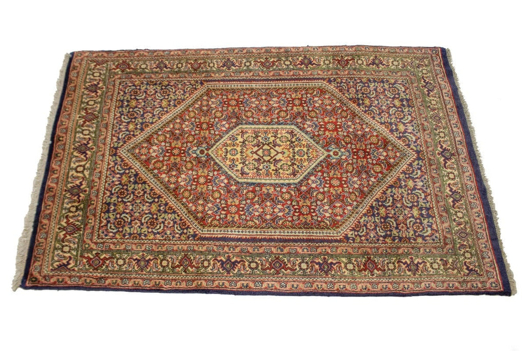 Vintage Orange-red Floral 3X5 Bidjar Persian Rug