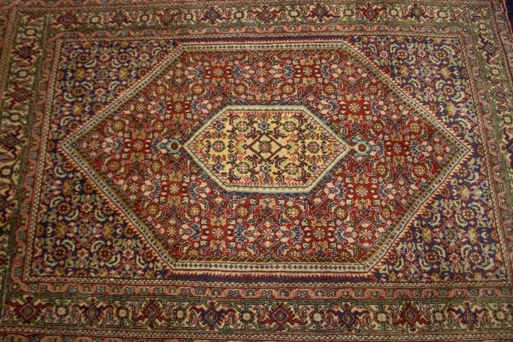 Vintage Orange-red Floral 3X5 Bidjar Persian Rug