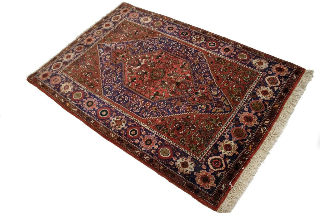 Vintage Floral Rusty Red 3X5 Bidjar Gholtogh Persian Rug