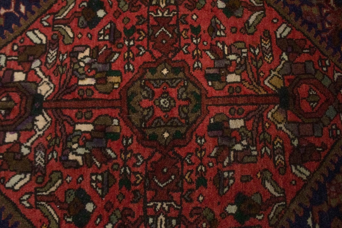 Vintage Floral Rusty Red 3X5 Bidjar Gholtogh Persian Rug