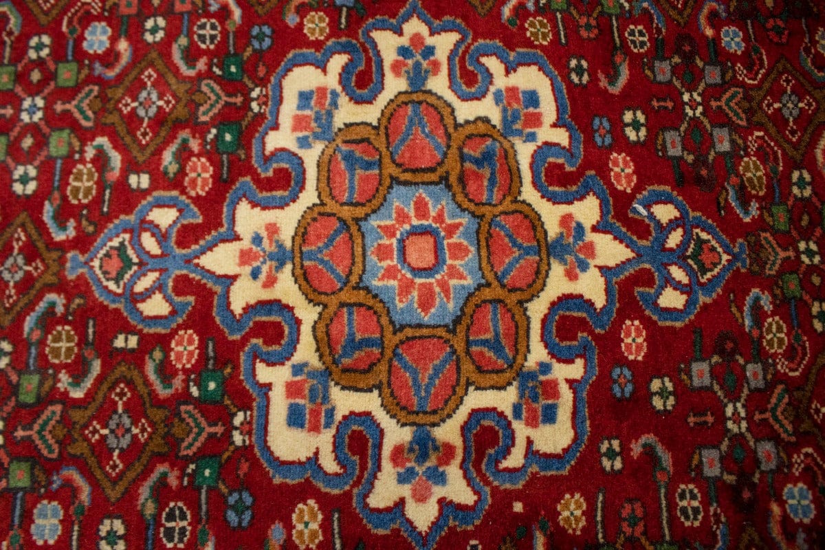 Vintage Floral Red 4X5 Gholtogh Persian Rug