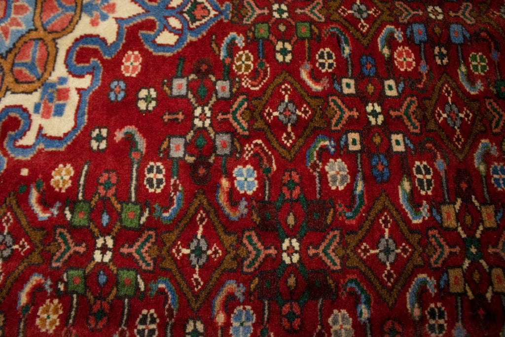 Vintage Floral Red 4X5 Gholtogh Persian Rug