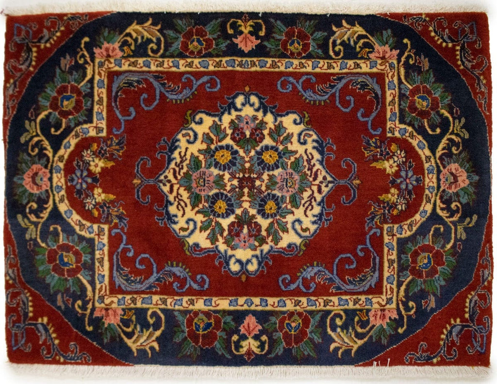 Vintage Red Classic 2'6X3'5 Kashan Persian Rug