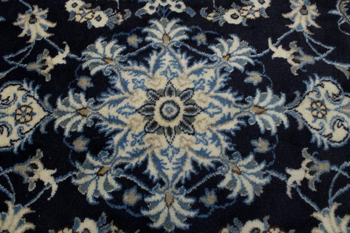 Navy Blue Floral Classic 3X4'6 Nain Persian Rug