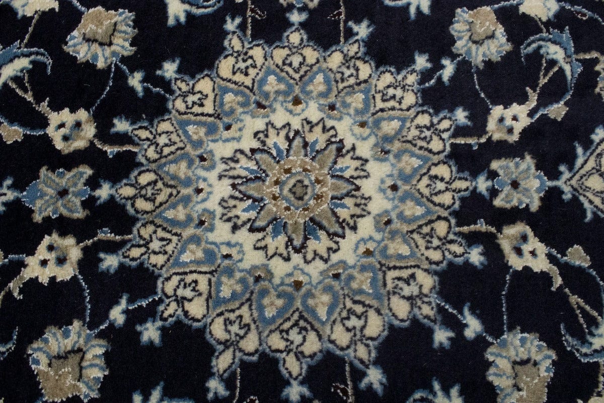 Navy Blue Floral Classic 3X4'5 Nain Persian Rug