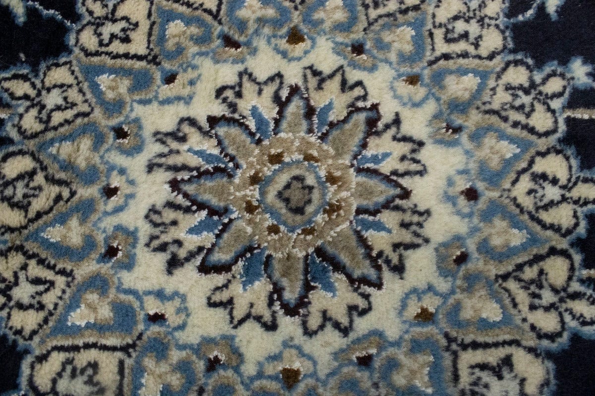 Navy Blue Floral Classic 3X4'5 Nain Persian Rug