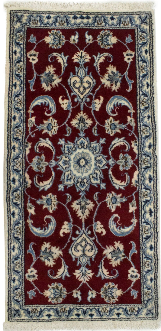 Red Floral Classic 2'2X4'6 Nain Persian Rug