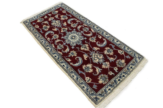 Red Floral Classic 2'2X4'6 Nain Persian Rug