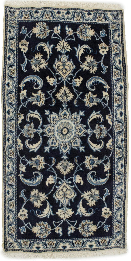 Navy Blue Floral Classic 2'3X4'6 Nain Persian Rug