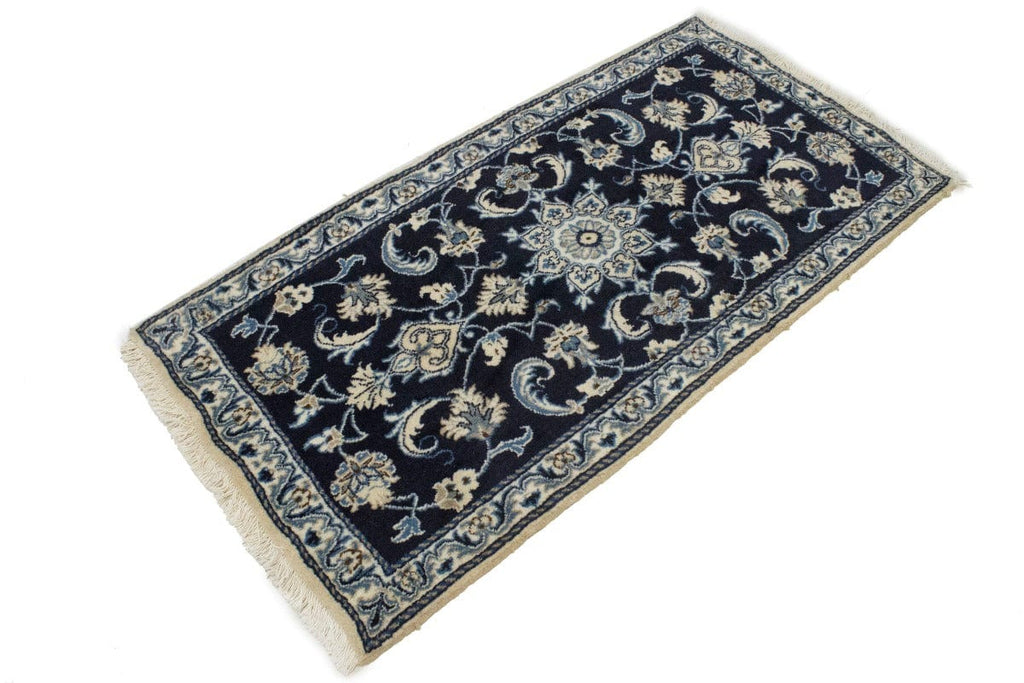 Navy Blue Floral Classic 2'3X4'6 Nain Persian Rug