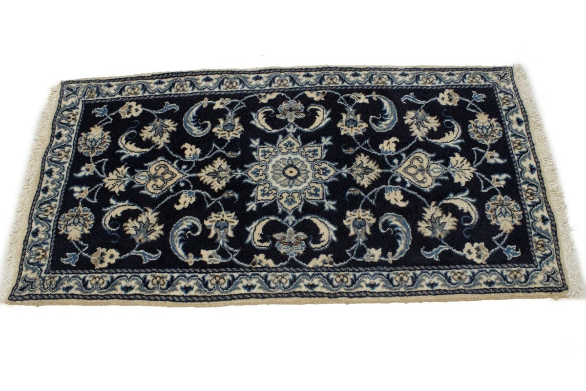 Navy Blue Floral Classic 2'3X4'6 Nain Persian Rug