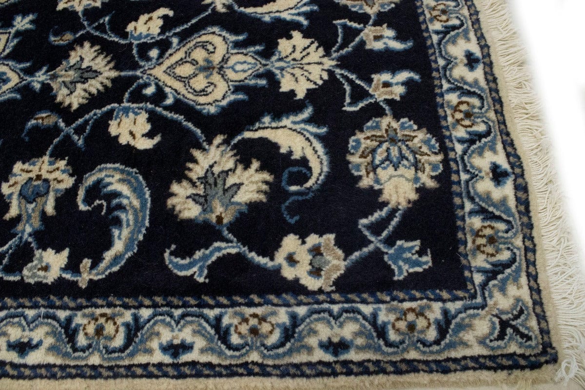 Navy Blue Floral Classic 2'3X4'6 Nain Persian Rug