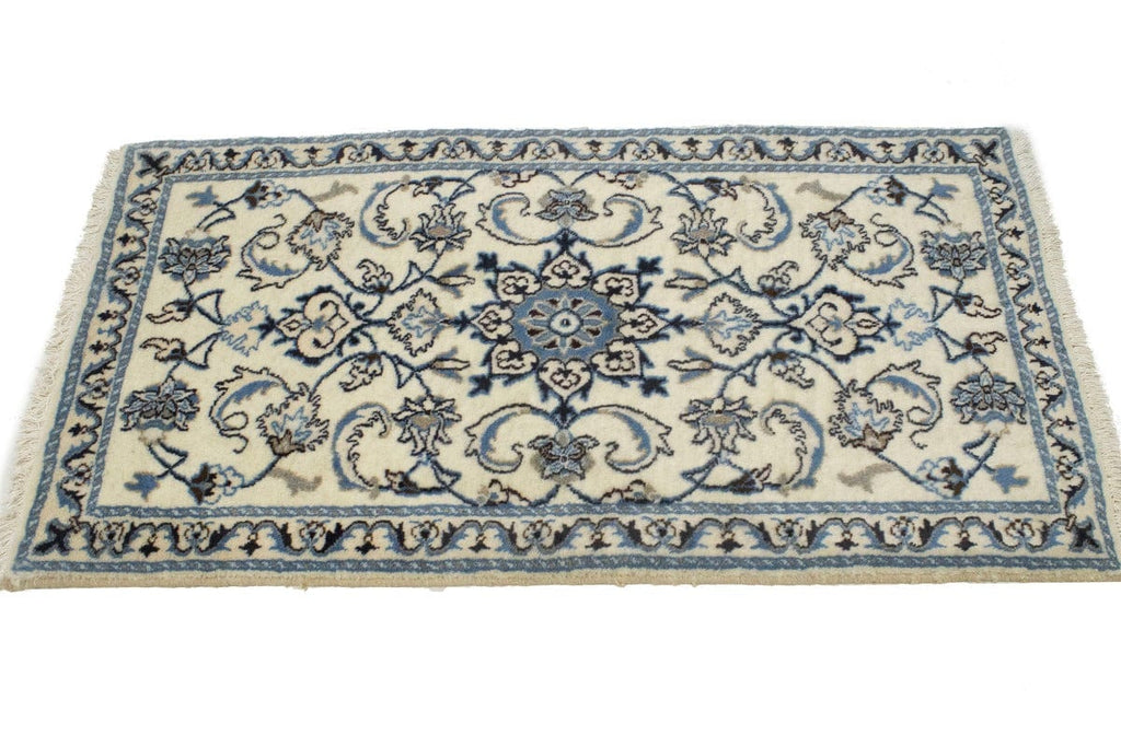 Cream Classic Floral 2'4X4'6 Nain Persian Rug