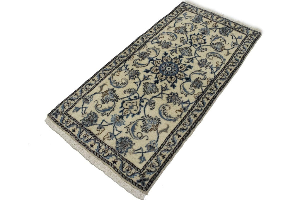 Cream Classic Floral 2'3X4'5 Nain Persian Rug