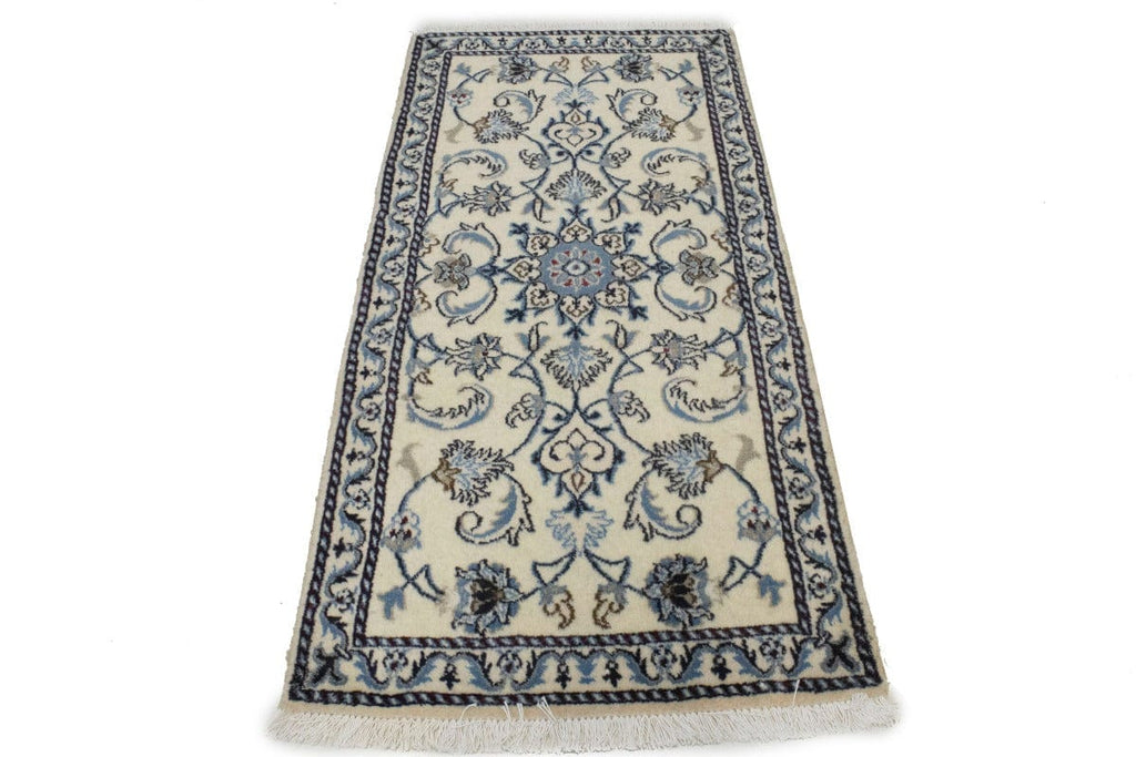 Cream Classic Floral 2'3X4'6 Nain Persian Rug