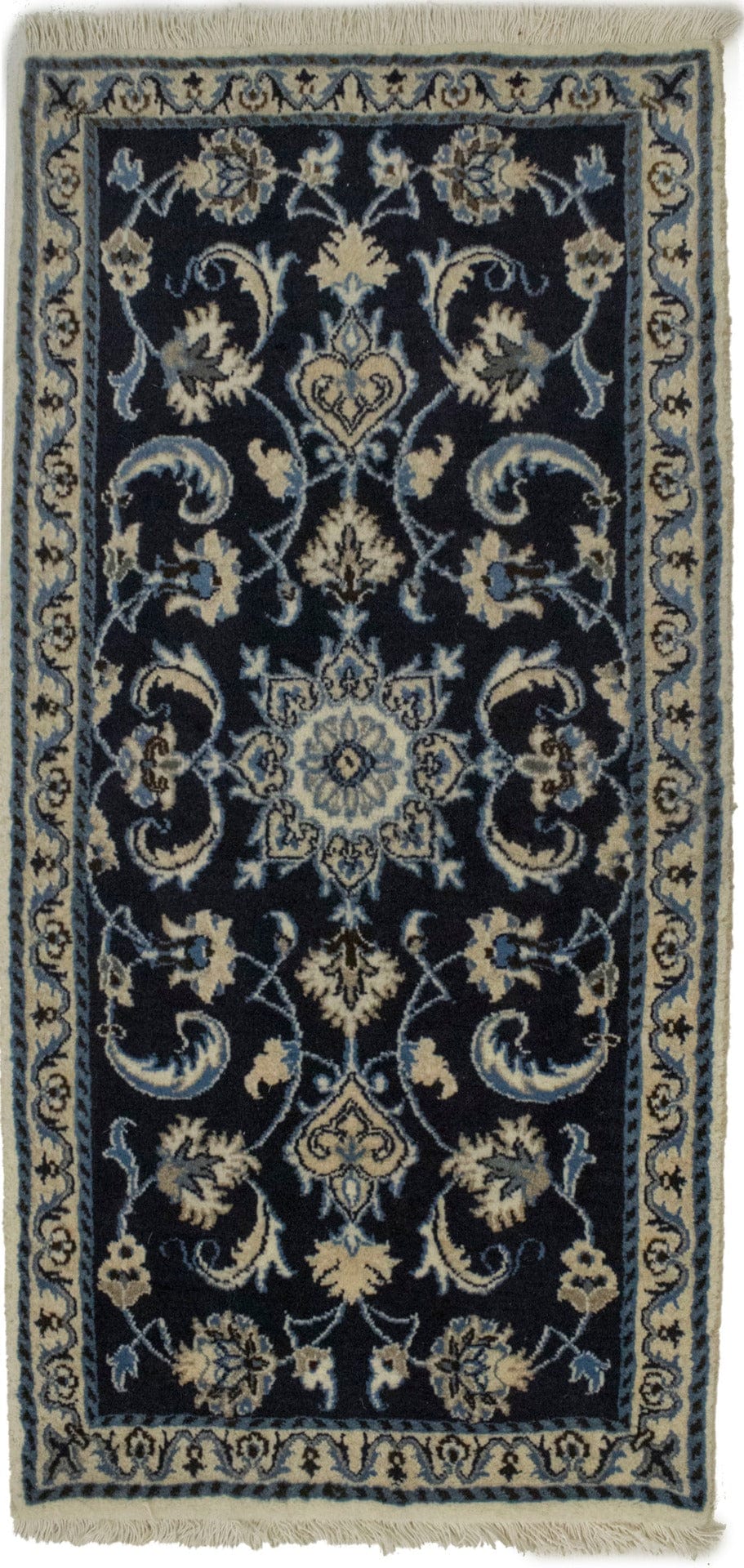 Navy Blue Floral Classic 2'3X4'8 Nain Persian Rug