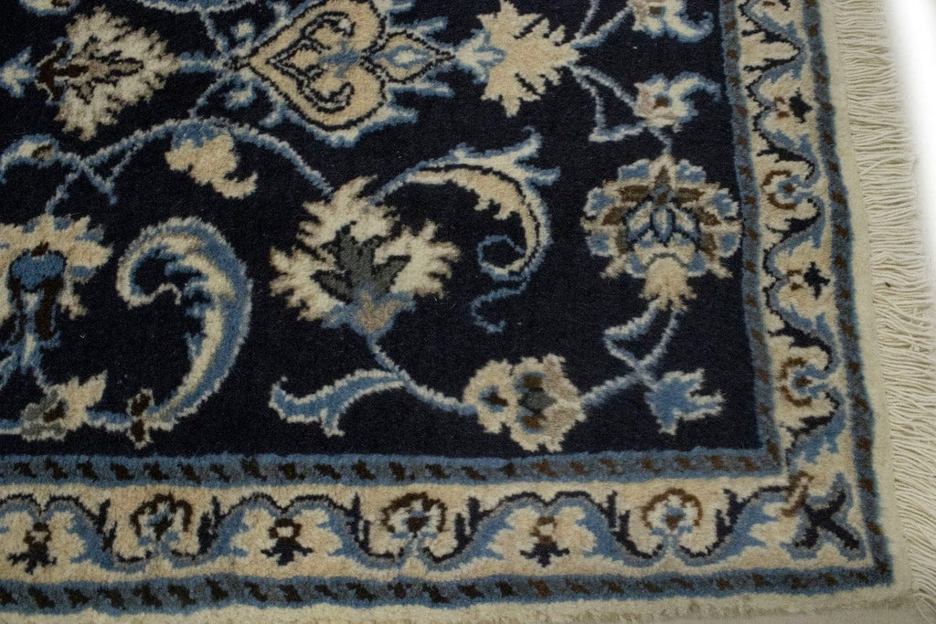 Navy Blue Floral Classic 2'3X4'8 Nain Persian Rug