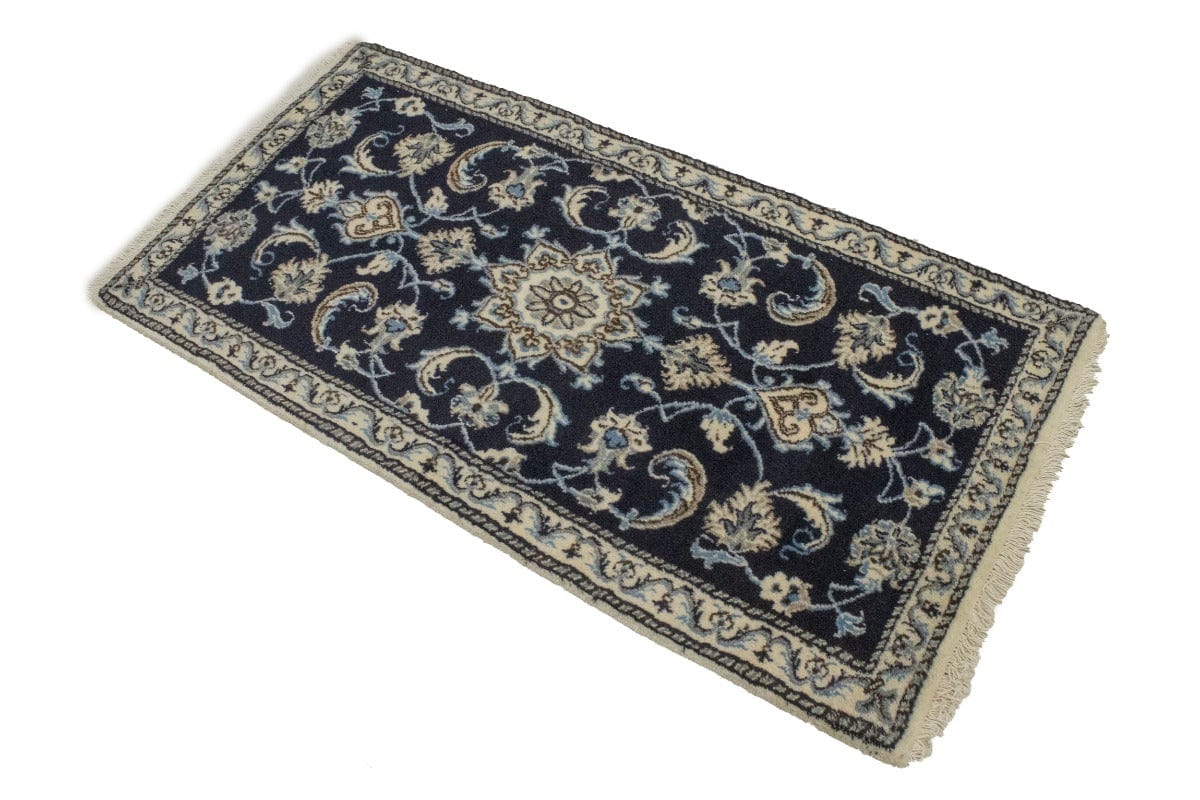 Navy Blue Floral Classic 2'3X4'6 Nain Persian Rug