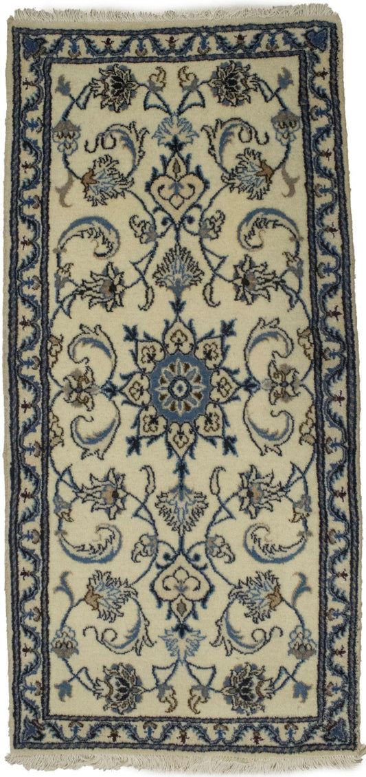 Cream Classic Floral 2'3X4'9 Nain Persian Rug