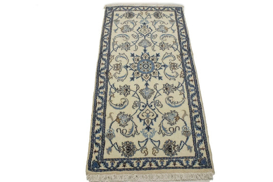 Cream Classic Floral 2'3X4'9 Nain Persian Rug