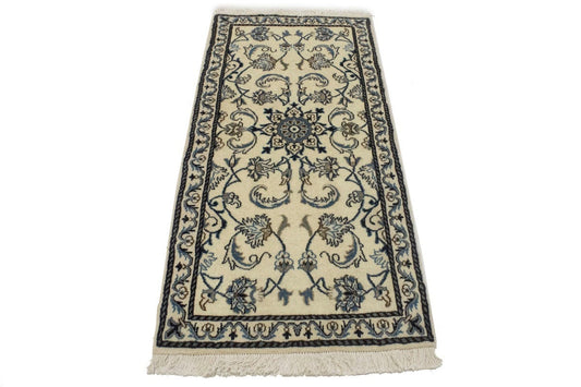 Cream Classic Floral 2'3X4'7 Nain Persian Rug