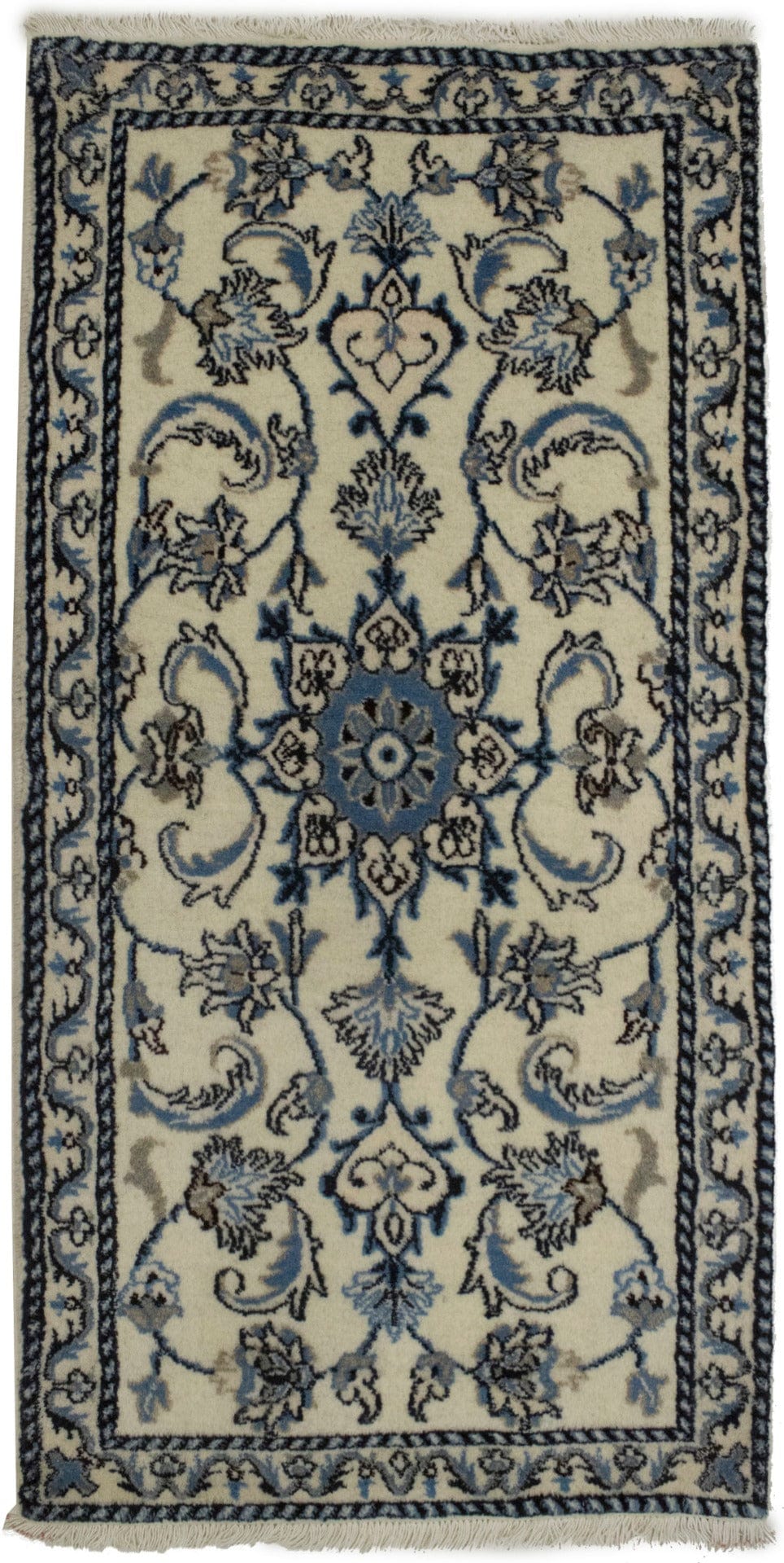 Cream Floral Classic 2'3X4'7 Nain Persian Rug