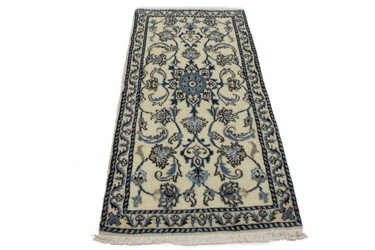 Cream Floral Classic 2'3X4'7 Nain Persian Rug