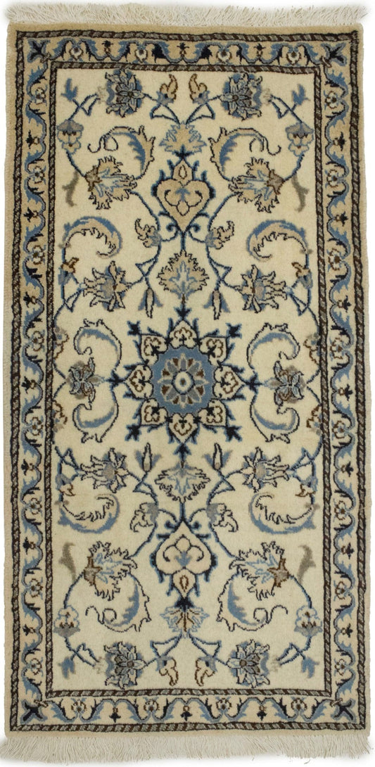 Cream Floral Classic 2'3X4'6 Nain Persian Rug