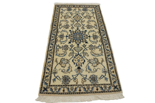 Cream Floral Classic 2'3X4'6 Nain Persian Rug