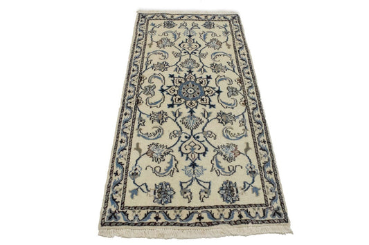 Cream Floral Classic 2'3X4'7 Nain Persian Rug