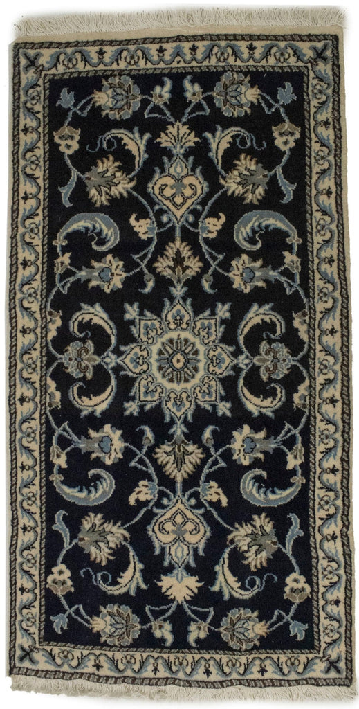 Navy Blue Floral Classic 2'3X4'5 Nain Persian Rug