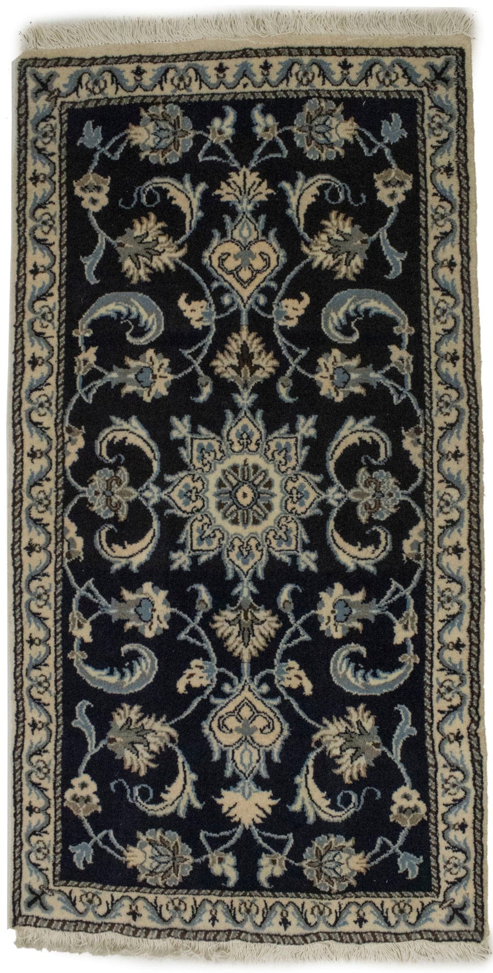 Navy Blue Floral Classic 2'3X4'5 Nain Persian Rug