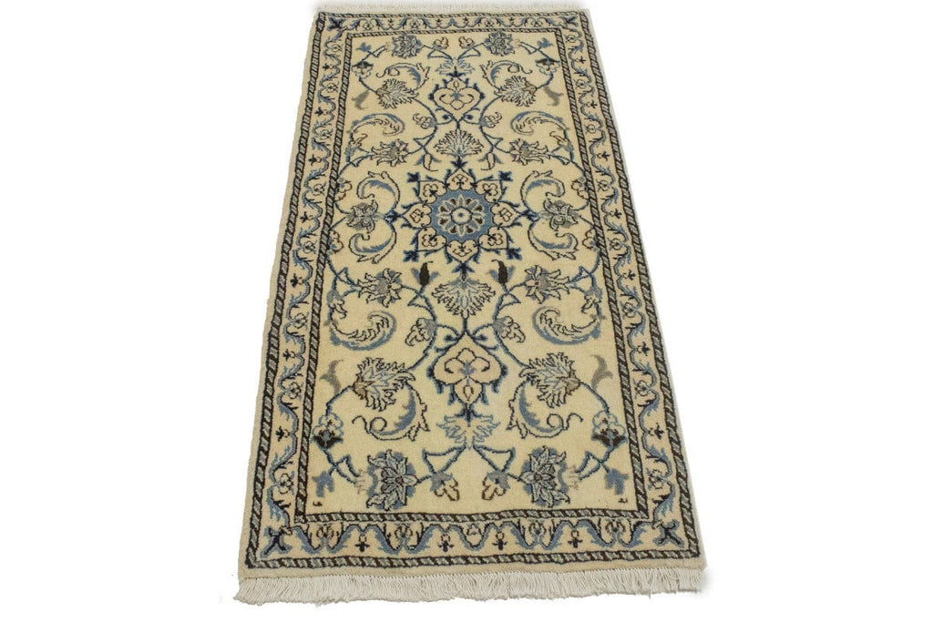 Cream Floral Classic 2'4X4'7 Nain Persian Rug