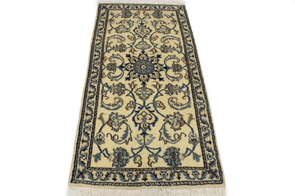 Cream Floral Classic 2'2X4'6 Nain Persian Rug