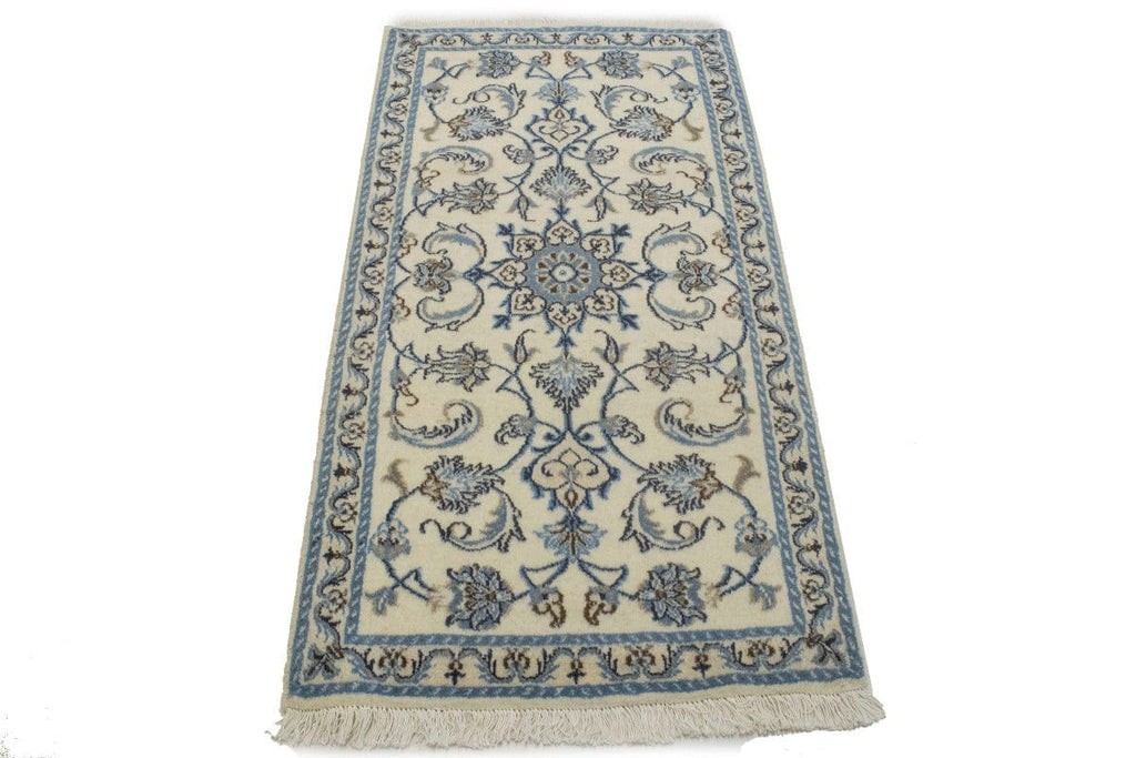 Cream Floral Classic 2'4X4'7 Nain Persian Rug