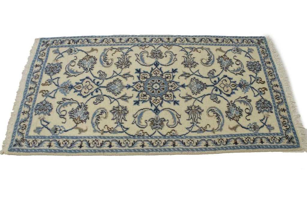 Cream Floral Classic 2'4X4'7 Nain Persian Rug