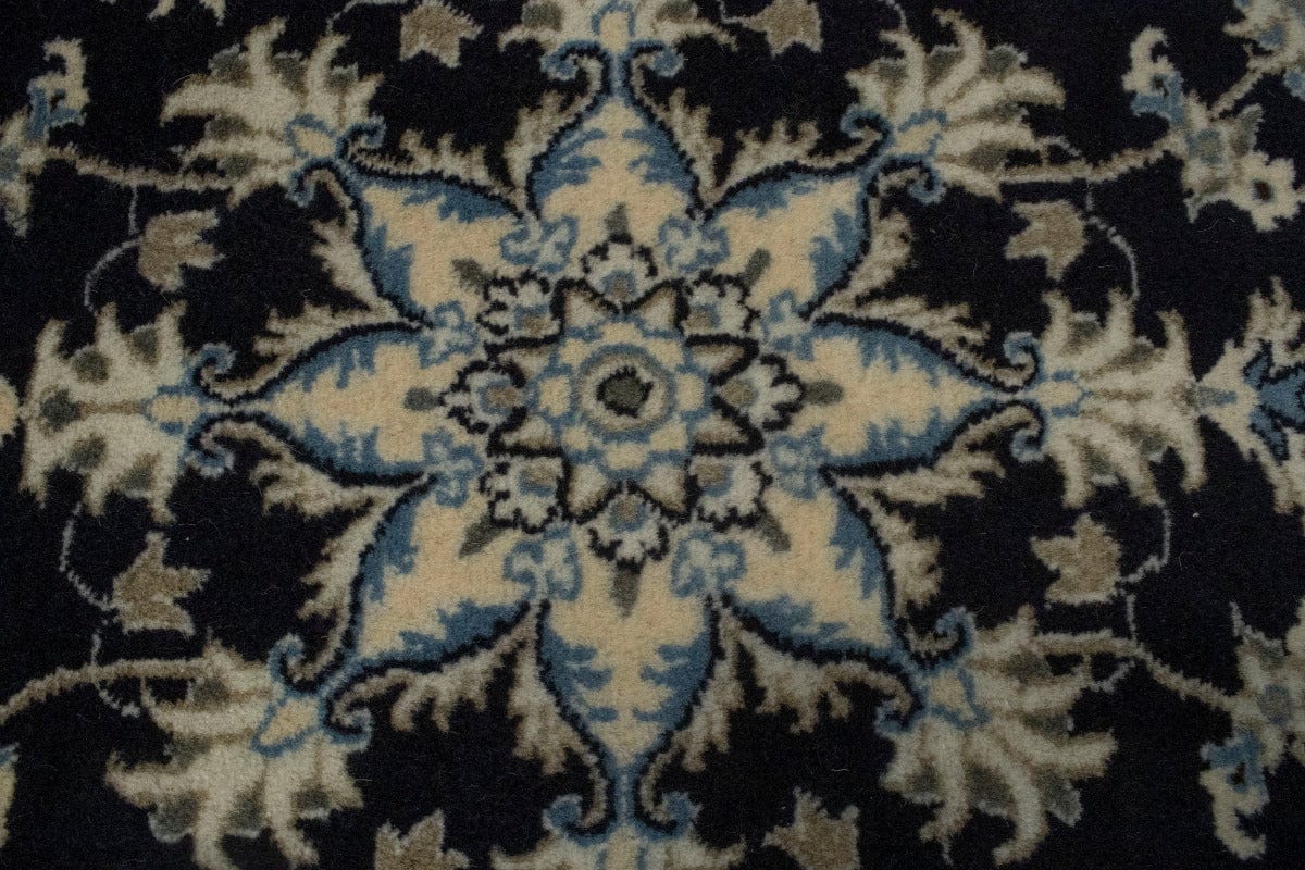 Navy Blue Floral Classic 3X4'5 Nain Persian Rug